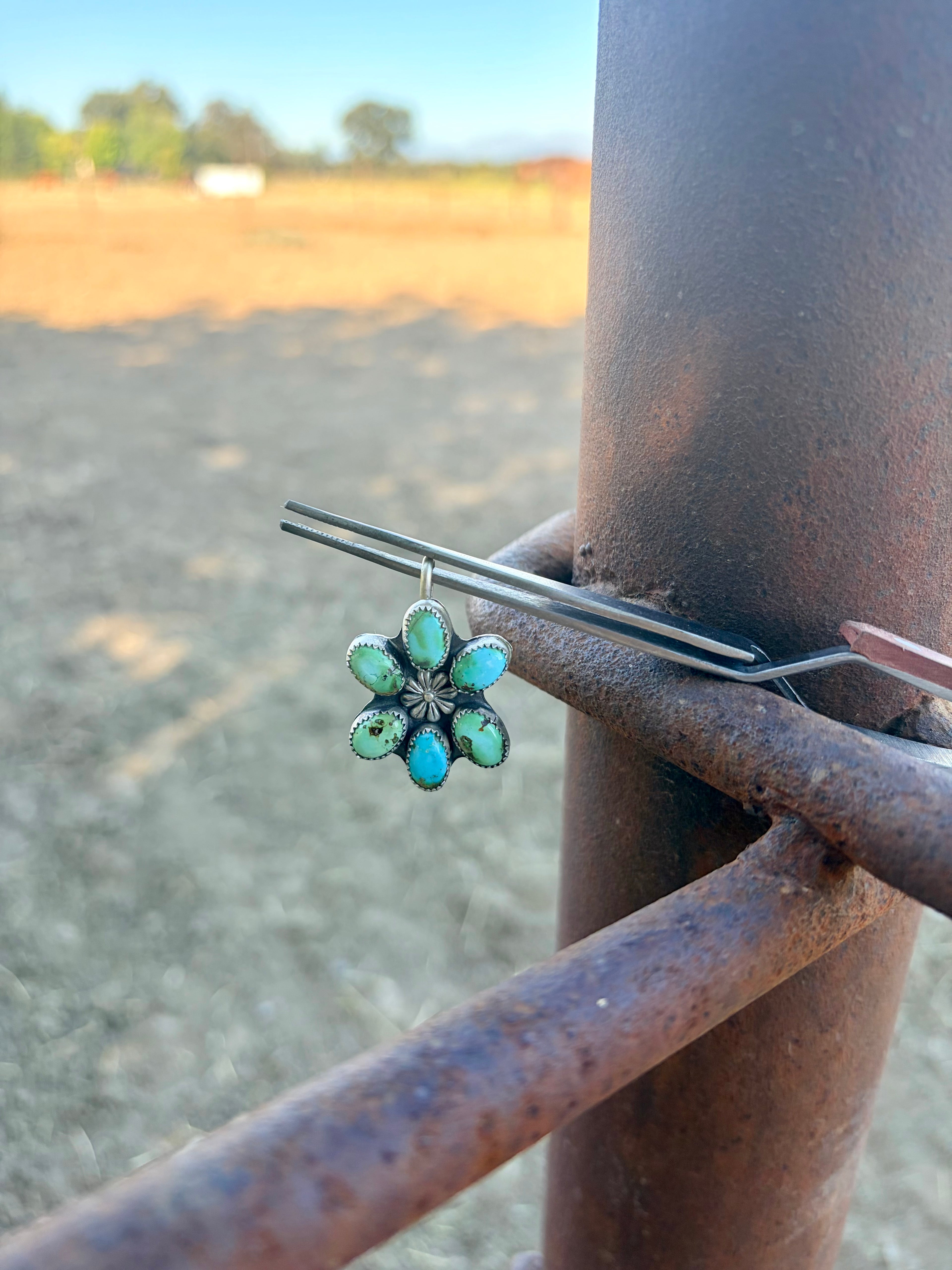 Turquoise Wildflower Pendant